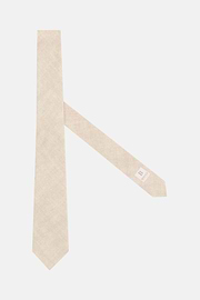 Corbata de Seda Efecto Jaspeado, Crema, thumb, 1