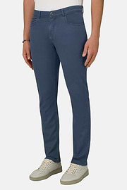 Jeans Aus Elastischem Baumwoll-Tencel, Air-blau, thumb, 1