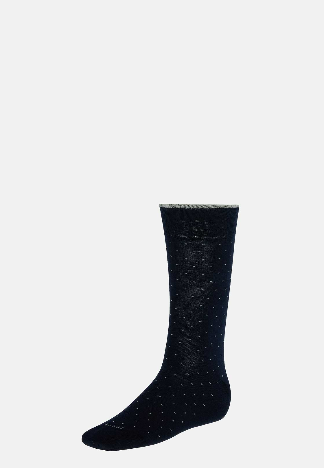 Pinpoint Design Socks in Organic Cotton, Navy blue, hi-res