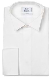 Camicia da smoking in cotone tailored fit, , thumb, 1