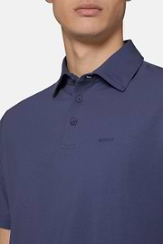 Polo En Coton Supima Stretch, Bleu, hi-res