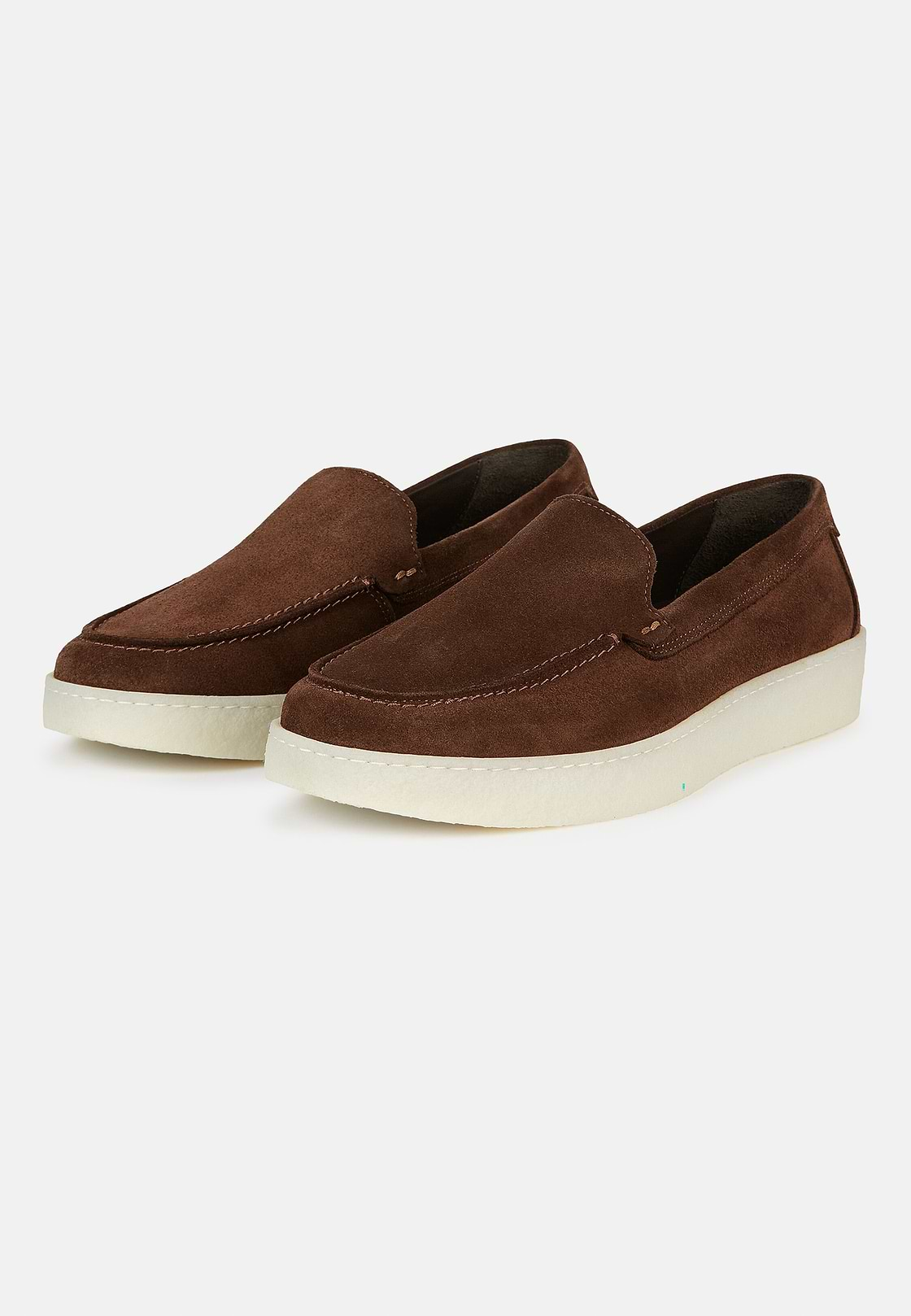 Suede Loafers, Brown, hi-res