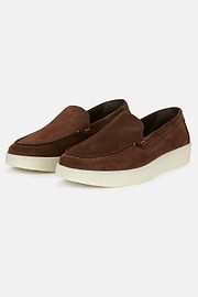 Suede Loafers, Brown, hi-res