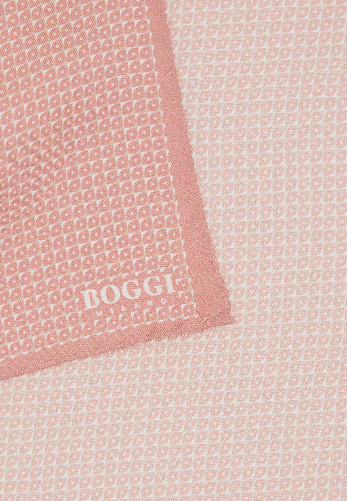 Micro Patterned Silk Pocket Square, Pink, hi-res