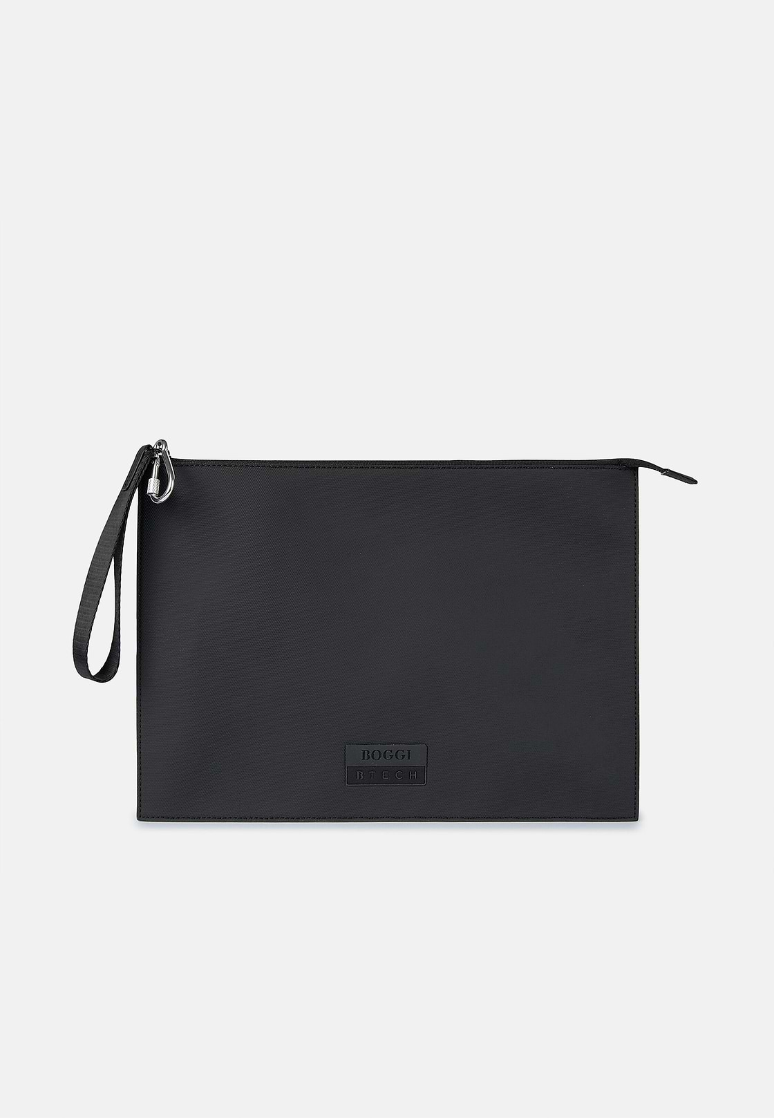 Bolsa Clutch em tecido técnico de poliéster reciclado, Black, hi-res