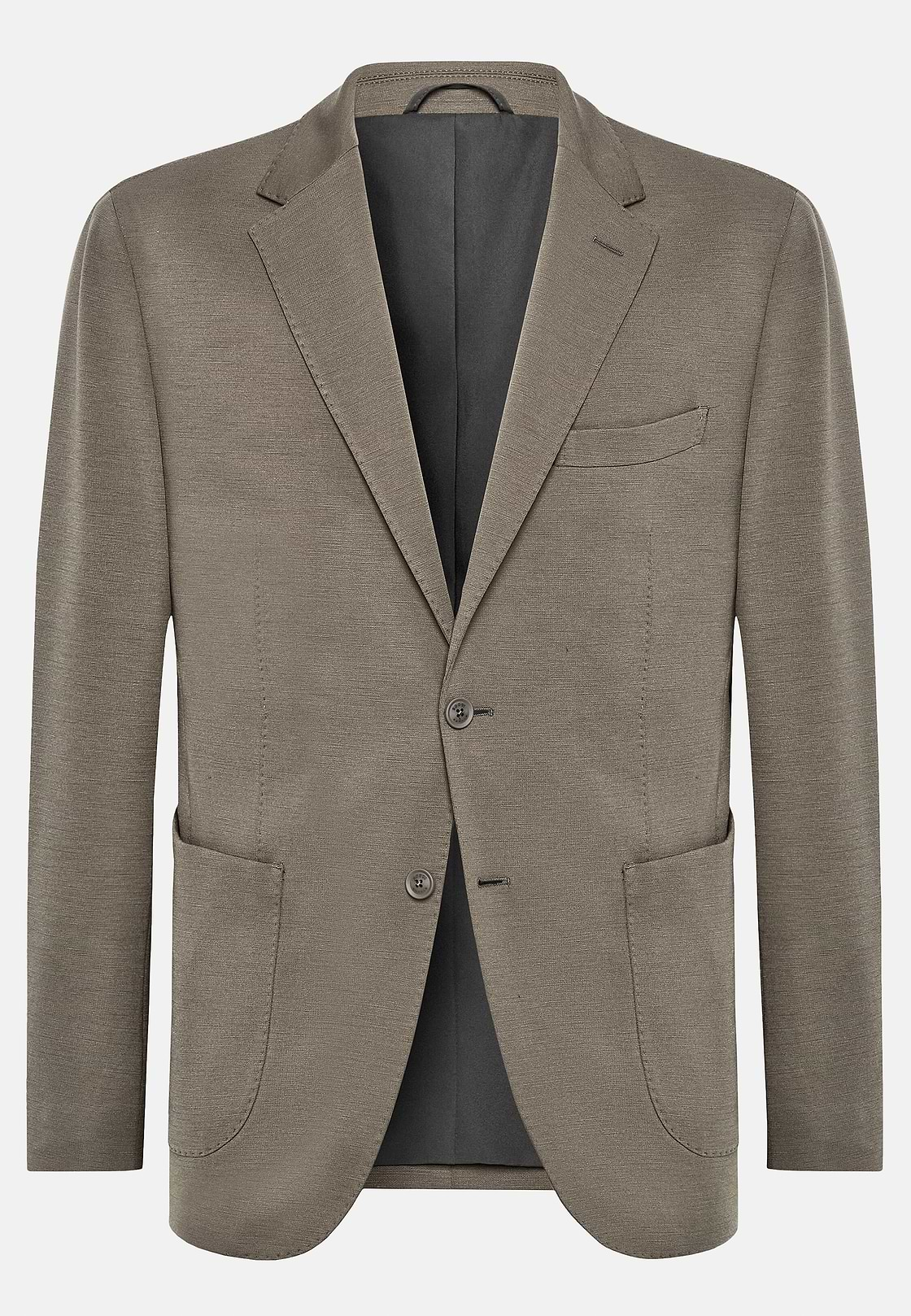 Veste Gris Tourterelle En Nylon Et Laine B Tech, Taupe, hi-res