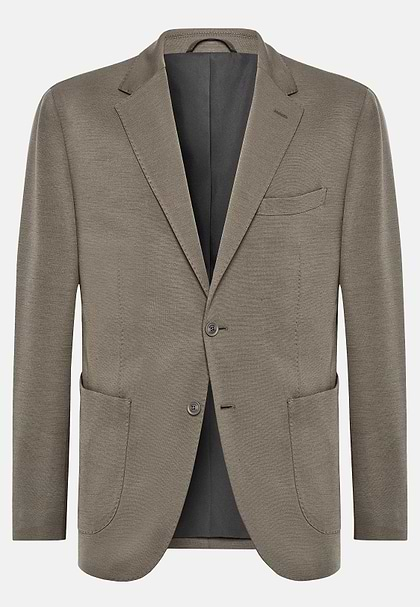 Dove Grey B Tech Nylon And Wool Jacket, Taupe, hi-res