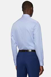 Striped Windsor Collar Shirt Slim, Blue, hi-res