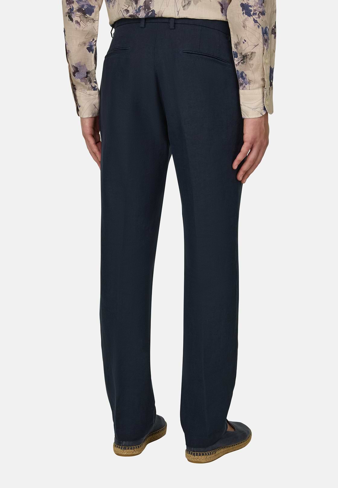 Linen Pants, Navy blue, hi-res, 4