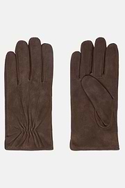 Velourslederhandschuhe, Braun, hi-res