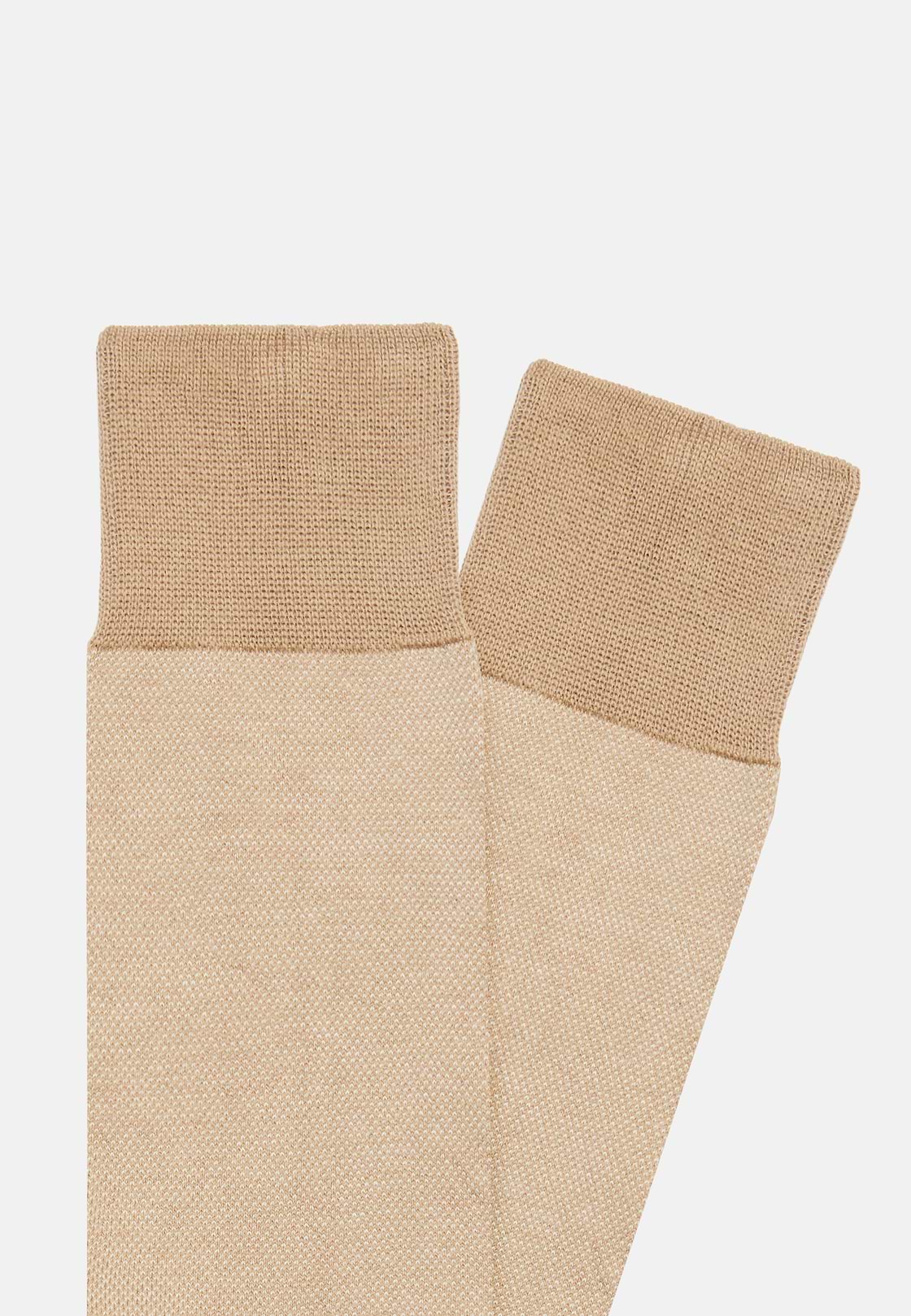Cotton Oxford Socks, Beige, hi-res