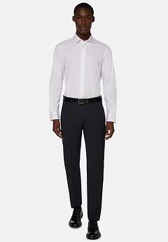 Camicia Bianca In Cotone Elasticizzato Slim Fit