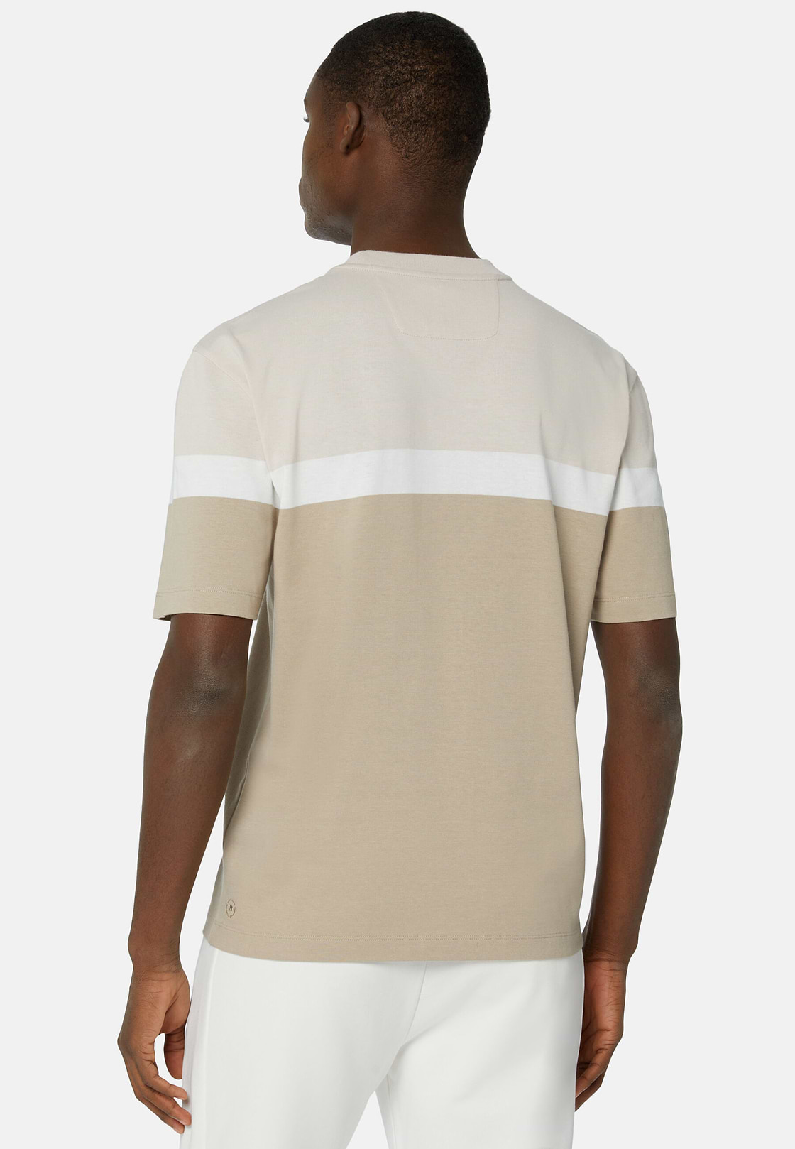 Organic Cotton Blend T-Shirt, Beige, hi-res