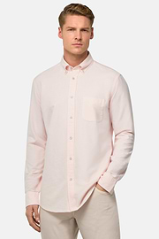 Camisa Oxford de algodón corte regular, Rosado, hi-res