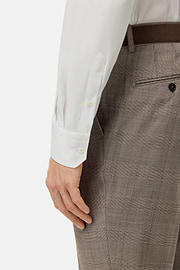 Chemise En Coton Nylon Extensible Slim Fit, Blanc, hi-res