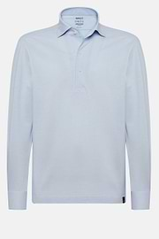 Poloshirt van Japanse jersey, Light Blue, hi-res