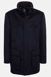 Car Coat Aus Kaschmir-Wolle, Gefüttert, Navy blau, hi-res