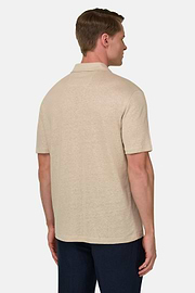 Polo En Jersey De Lin Extensible, Sable, thumb, 3