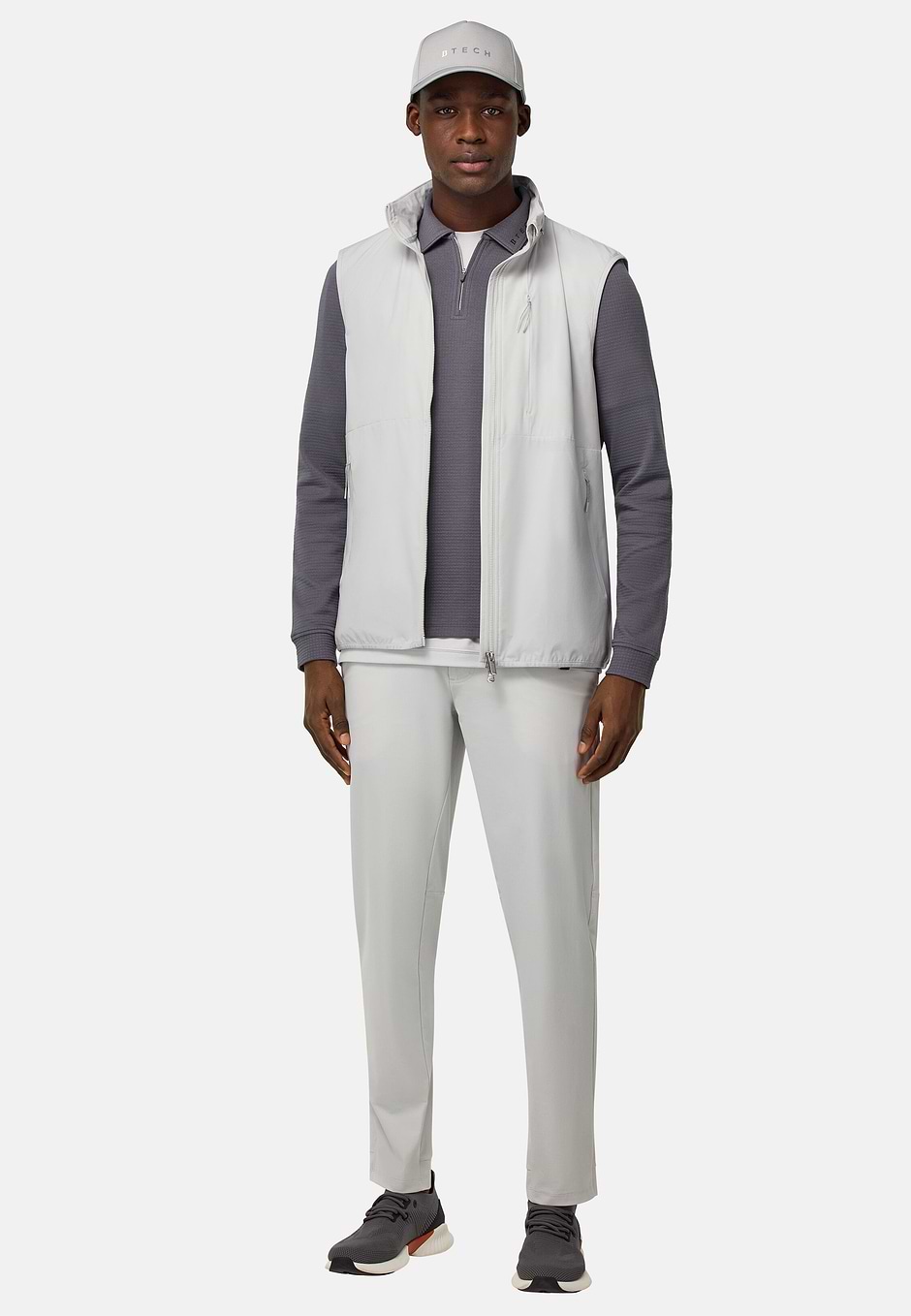 Technical Fabric Gilet, Ice, hi-res
