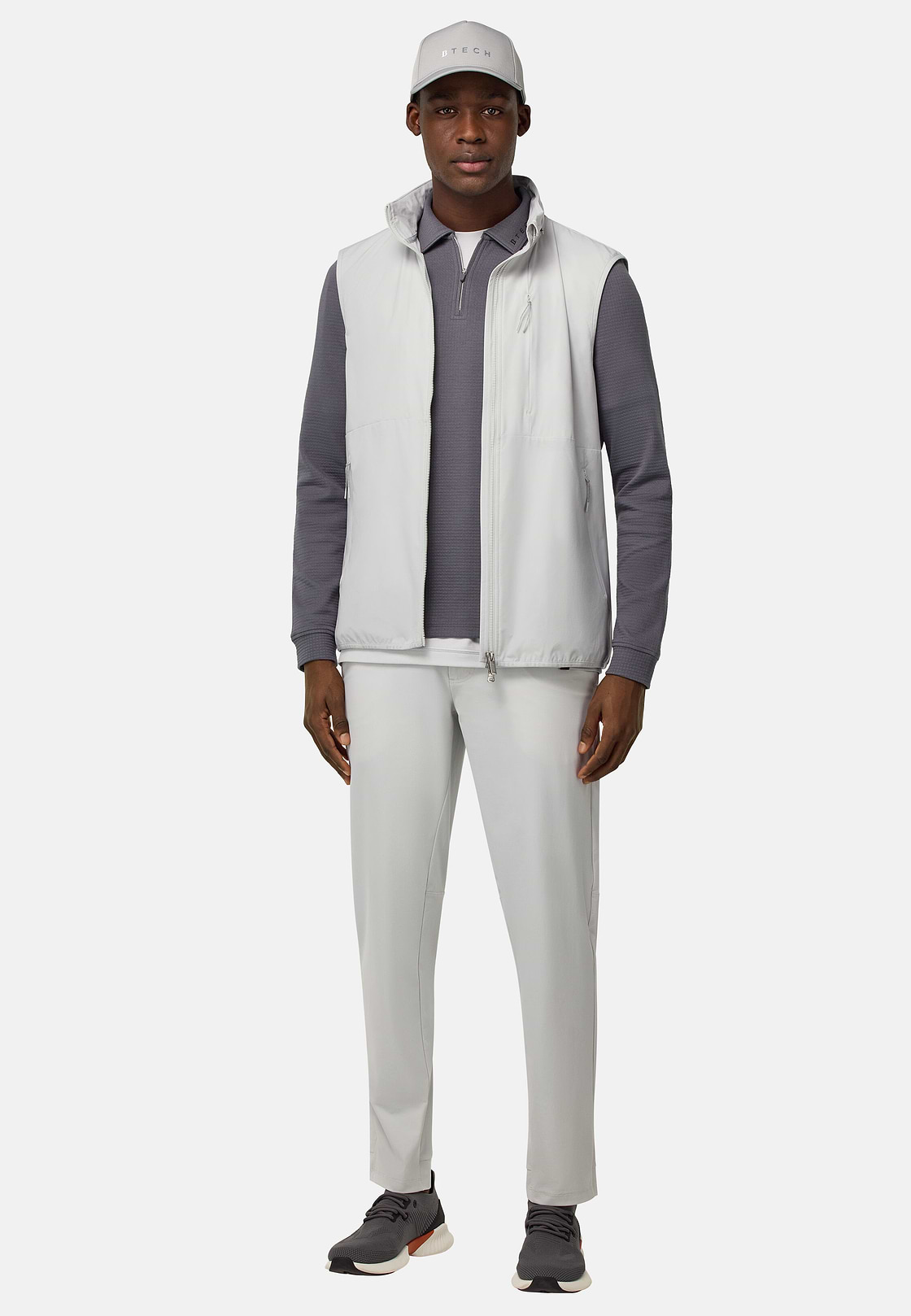 Technical Fabric Gilet, Ice, hi-res