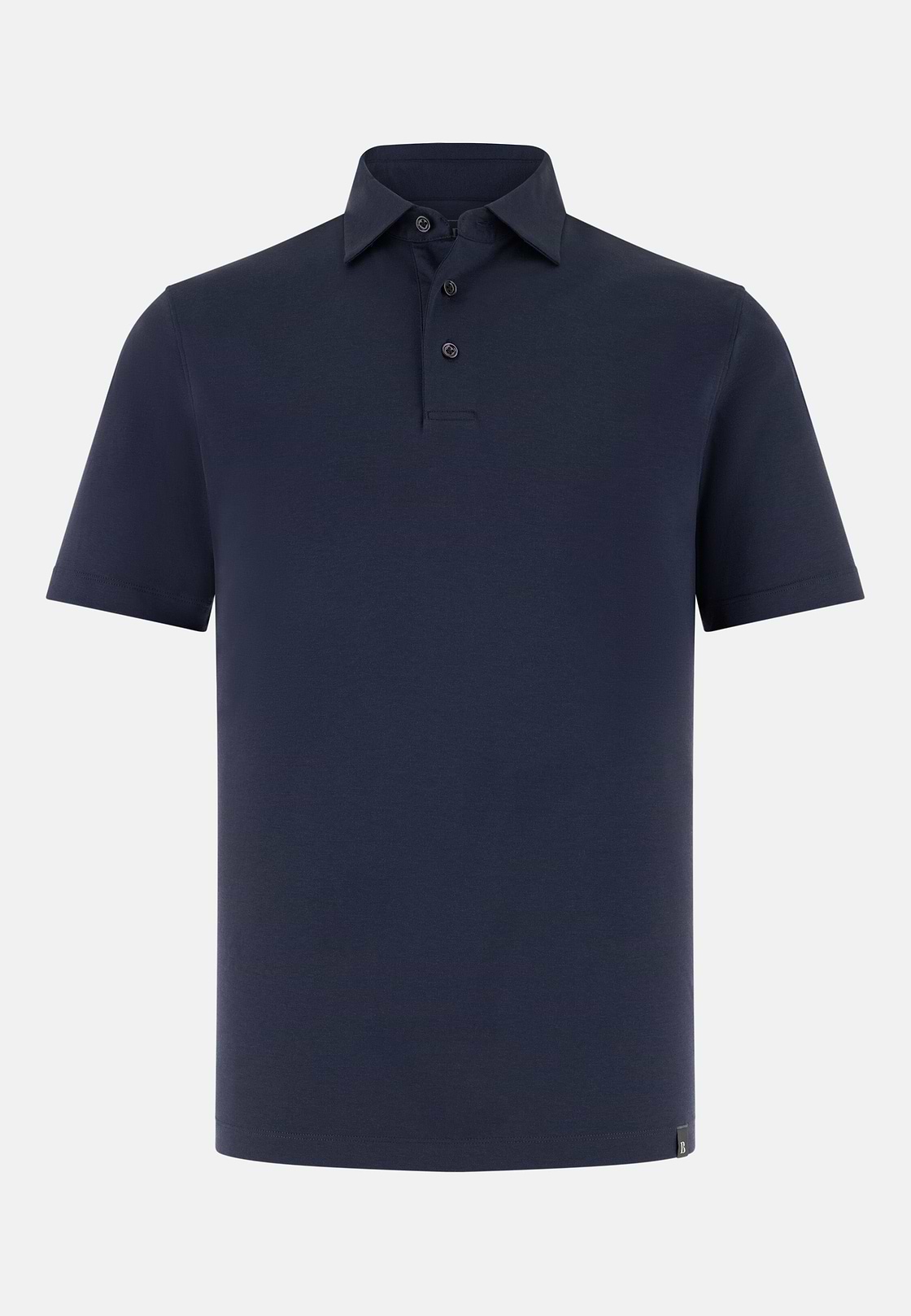 Polo Aus Seiden-Mix, Navy blau, hi-res, 5