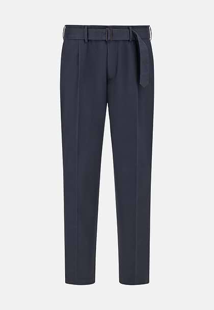 Cotton Trousers, Charcoal, hi-res