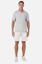 S.Cafè® High-Performance Piqué Polo Shirt, Light grey, hi-res