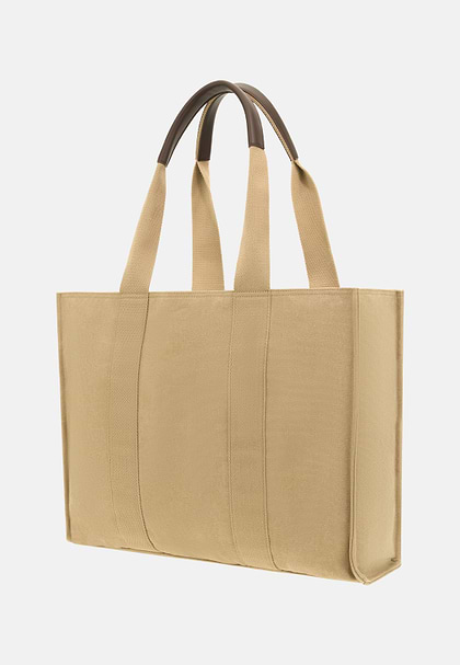 Tote Bag aus Baumwoll-Mix, Beige, hi-res