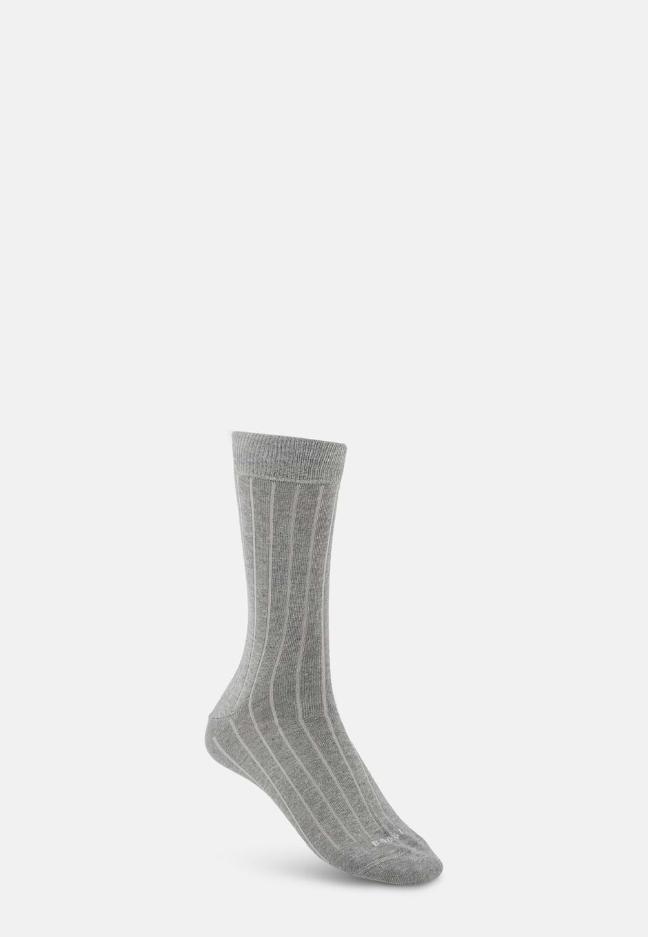 Short Socks Pinstripe Cotton Blend, Light grey, hi-res
