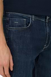 Dark Blue Stretch Denim Jeans, Dark Blue, thumb, 4