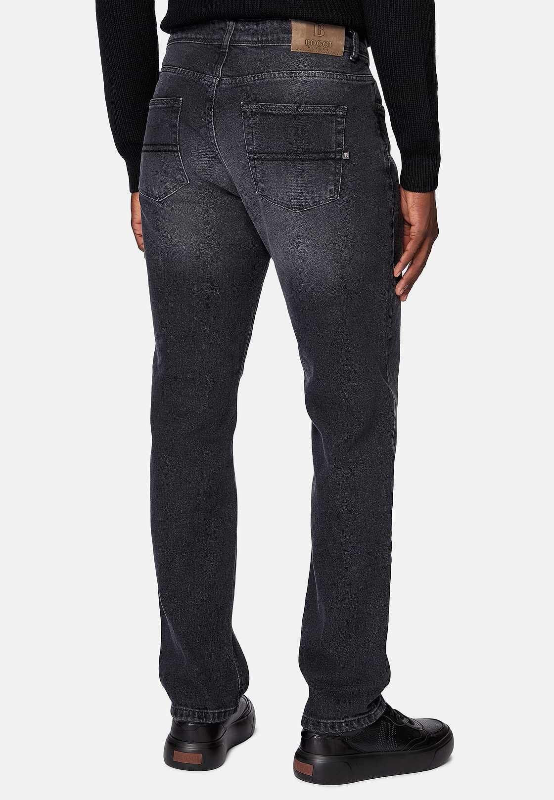 Vaquero De Denim Elástico Negro, Negro, hi-res