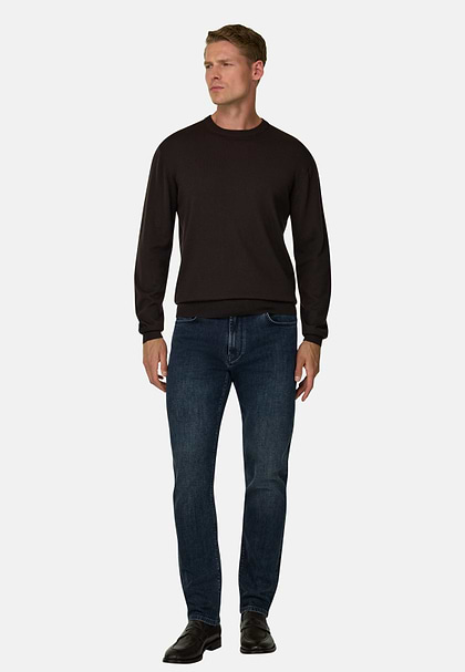 Jeans in Elastisch Denim Blue Black, Dark Blue, hi-res
