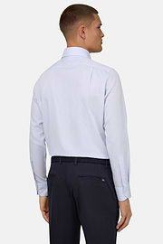Camicia In Cotone Regular Fit, Azzurro, thumb, 3