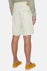 Bermuda Shorts In Hemp Cotton, Cream, hi-res