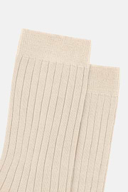 Gerippte Socken, Sand, thumb, 3