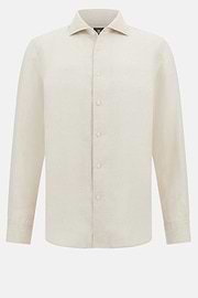 Regular Fit Linen Shirt, Sand, hi-res