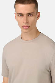 T-Shirt In Stretch Supima Cotton, Sand, hi-res