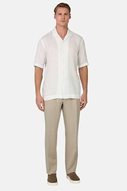 Pantalon En Pur Lin, Beige, thumb, 2