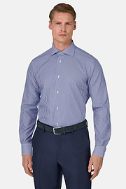 Regular Fit Cotton Poplin Shirt, Blue, thumb, 2