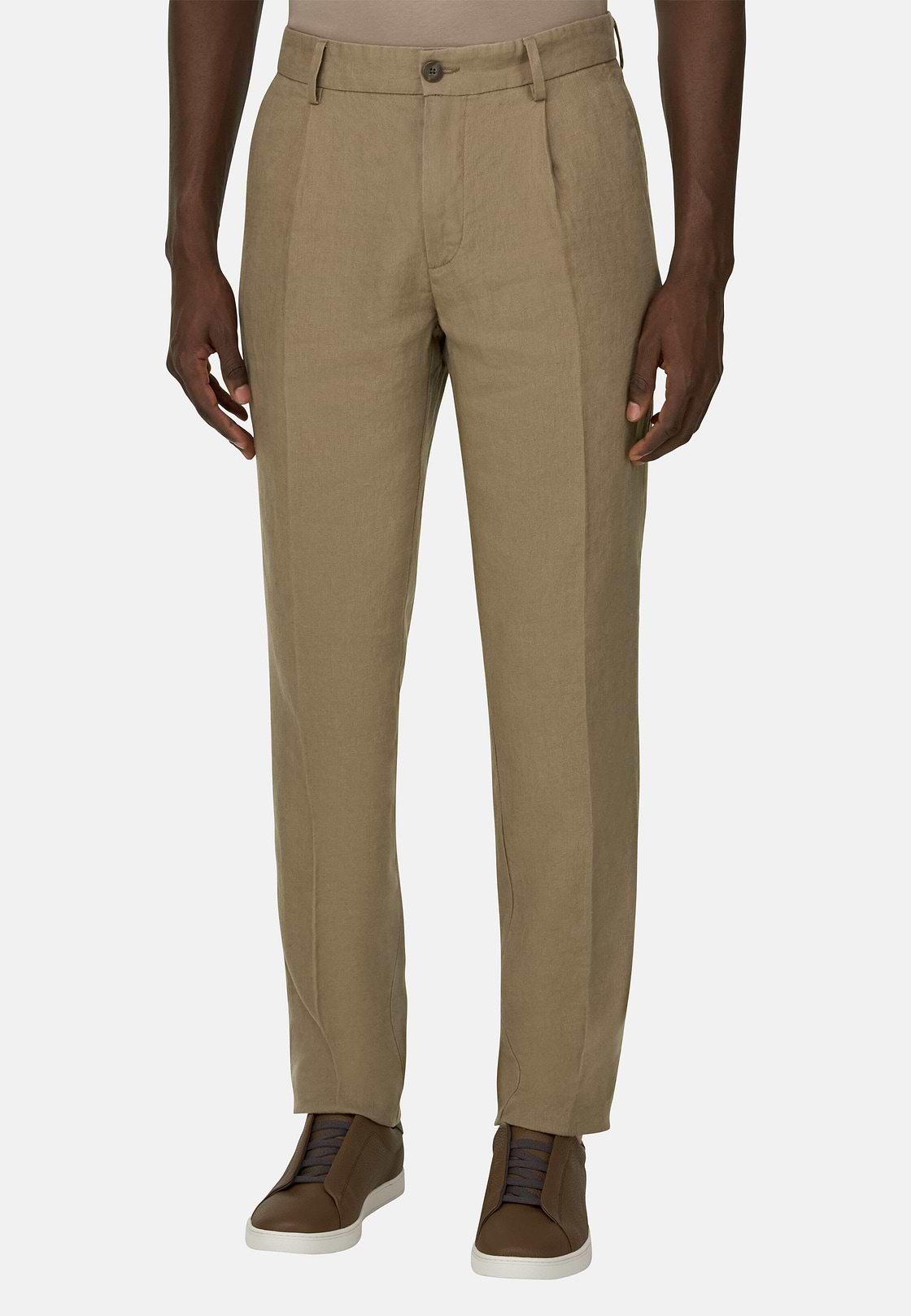 Solid Linen Pince Pants, , hi-res, 2