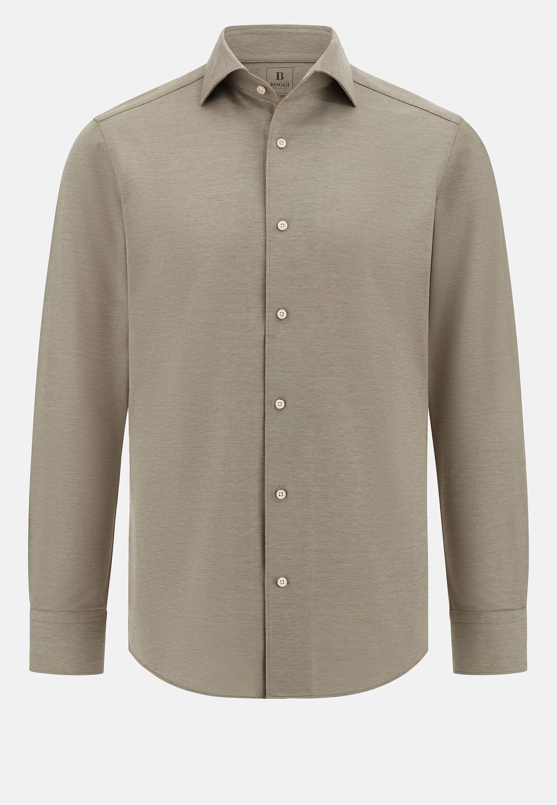 Polohemd Aus Japanischem Jersey Regular Fit, Taupe, hi-res