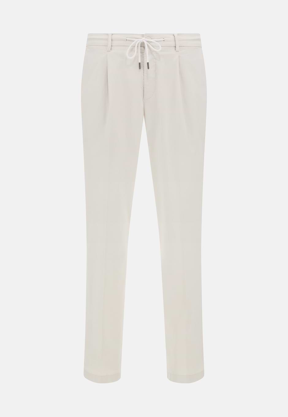 Stretch Cotton Trousers, Ice, hi-res