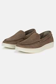 Suede Loafers, Brown, hi-res