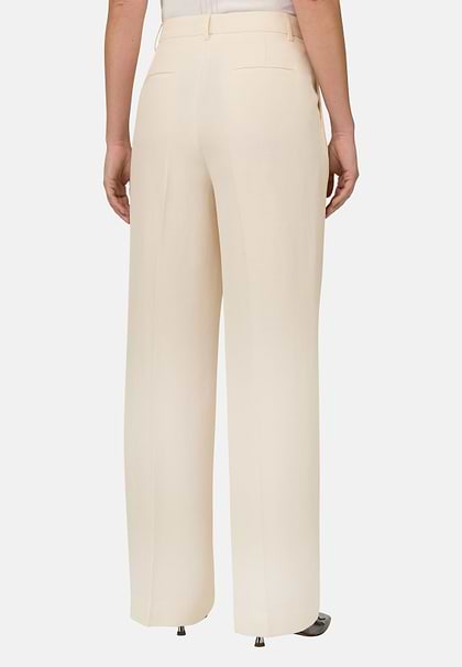 Linen Blend Trousers, OFFWHITE, hi-res