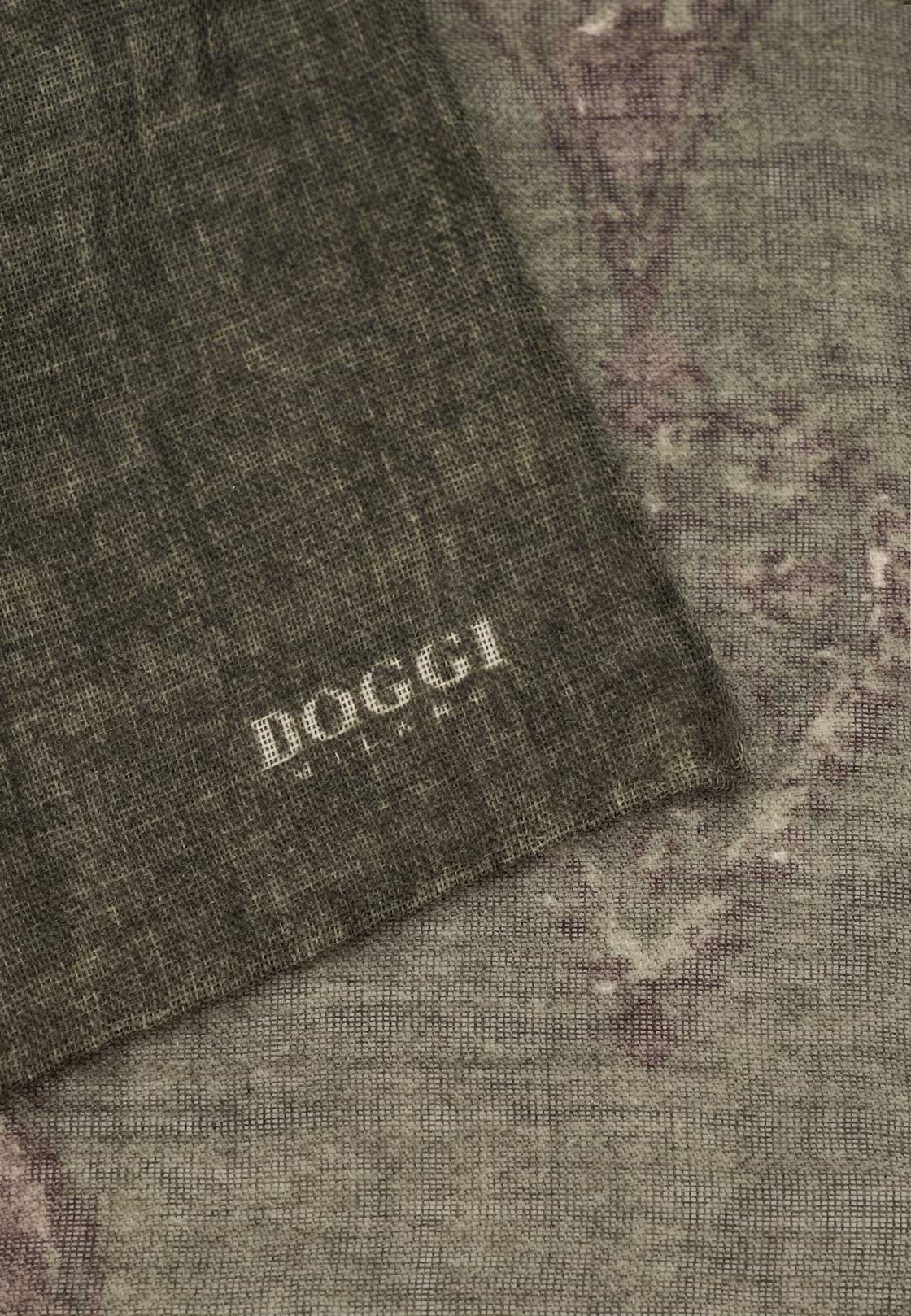 Pocket Square Macro Pattern Print Wool, Green, hi-res, 3