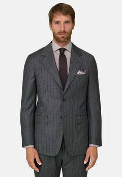 Pinstripe Wool Suit