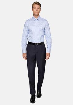 Camicia A Righe In Cotone Regular Fit