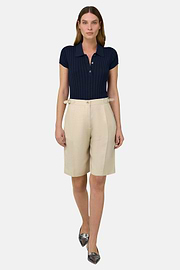 Polo Di Maglia In Cotone Seta, Navy, thumb, 2