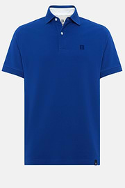 Cotton Piqué Polo Shirt, Blue, hi-res