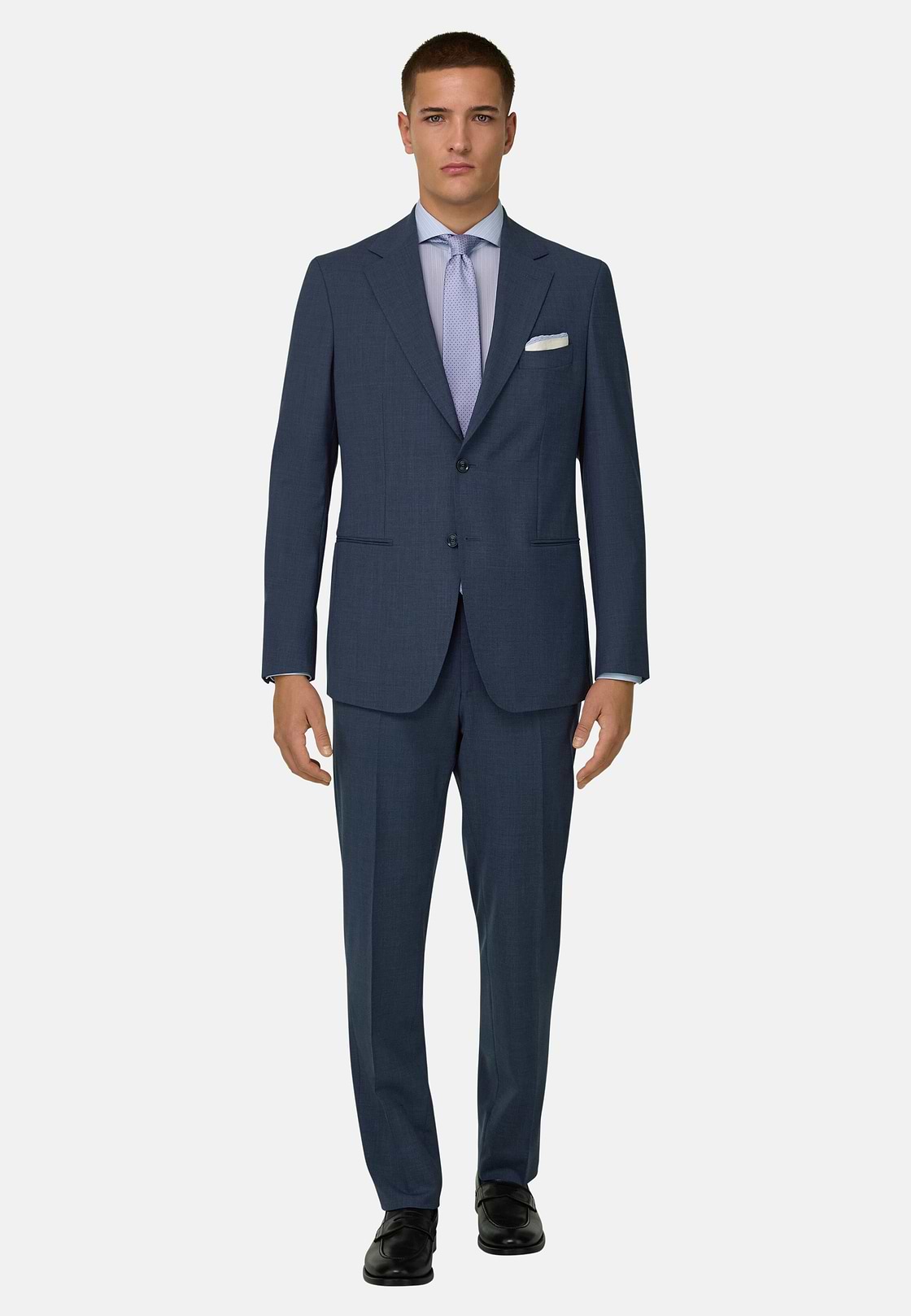 B-Aria Stretch Wool Jacket, Blue, hi-res, 1
